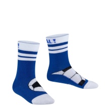 Falke Daily Sock Active Soccer (football design, optimal comfort) white/blue Kids - 1 Pair