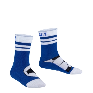 Falke Daily Sock Active Soccer (football design, optimal comfort) white/blue Kids - 1 Pair