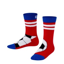 Falke Day Sock Active Soccer (football design, optimal wearing comfort) red/blue Children - 1 Pair