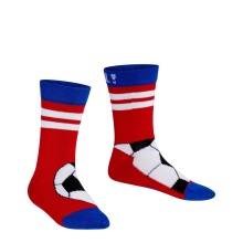 Falke Day Sock Active Soccer (football design, optimal wearing comfort) red/blue Children - 1 Pair