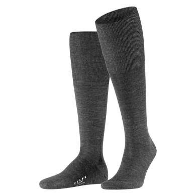 Falke Airport Knee-High Socks (climate-regulating, skin-friendly) dark grey Men - 1 Pair