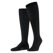 Falke Airport Knee-High Socks (climate-regulating, skin-friendly) anthracite grey Men - 1 Pair