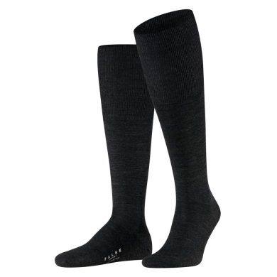 Falke Airport Knee-High Socks (climate-regulating, skin-friendly) anthracite grey Men - 1 Pair