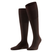 Falke Airport Knee-High Socks (climate-regulating, skin-friendly) dark brown Men - 1 Pair