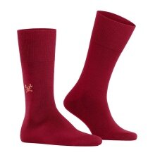 Falke Day Sock Airport Rudolph (climate-regulating merino wool, knit design) red Men - 1 Pair