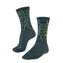 Falke Bike Sock BC Impulse Peloton (pleasantly soft cotton) steel grey/green Men - 1 Pair