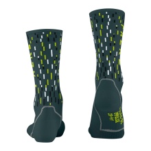 Falke Bike Sock BC Impulse Peloton (pleasantly soft cotton) steel grey/green Men - 1 Pair