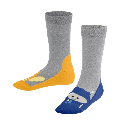 Falke Day Sock Bubble Robots (skin-friendly cotton) light grey Children - 1 Pair