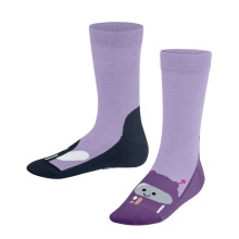 Falke Day Sock Bubble Robots (skin-friendly cotton) purple Children - 1 Pair