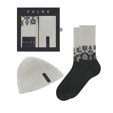 Falke Christmas Gift Set (hat and 1 pair of socks) grey Men