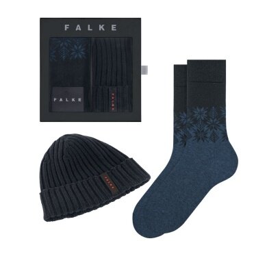 Falke Christmas Gift Set (hat and 1 pair of socks) darknavy Men