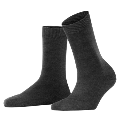 Falke Daily Sock ClimaWool (Merino wool, moisture-regulating) anthracite grey Women - 1 Pair