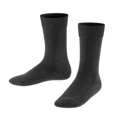 Falke Daily Sock Comfort Wool (skin-friendly cotton) anthracite grey Children - 1 Pair