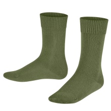 Falke Day Sock Comfort Wool (skin-friendly cotton) khaki green Children - 1 Pair