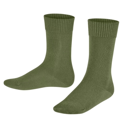 Falke Day Sock Comfort Wool (skin-friendly cotton) khaki green Children - 1 Pair