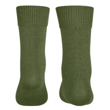 Falke Day Sock Comfort Wool (skin-friendly cotton) khaki green Children - 1 Pair