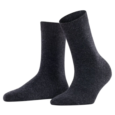 Falke Day Sock Cosy Wool (soft cashmere, temperature-regulating merino wool) anthracite grey Women - 1 Pair