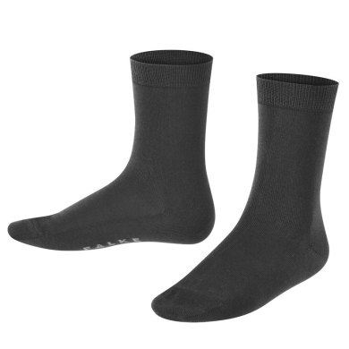 Falke Day Sock Cotton Finesse (skin-friendly cotton) black Children - 1 Pair