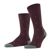 Falke Day Sock Crew Dot (pleasantly soft cotton) burgundy/grey men's - 1 pair