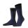 Falke Day Sock Crew Fine Shadow (elegant Business Sock) Blue Black Men - 1 Pair