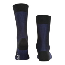 Falke Day Sock Crew Fine Shadow (elegant Business Sock) Blue Black Men - 1 Pair