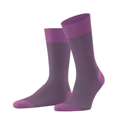 Falke Day Sock Crew Fine Shadow (elegant Business Sock) purple Men - 1 Pair