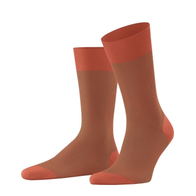 Falke Day Sock Crew Fine Shadow (elegant Business Sock) rust red Men - 1 Pair