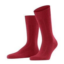 Falke Day Sock Crew Lhasa Rib (climate-regulating Merino wool, soft cashmere) red Men - 1 Pair