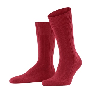 Falke Day Sock Crew Lhasa Rib (climate-regulating Merino wool, soft cashmere) red Men - 1 Pair