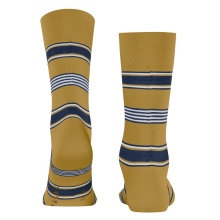 Falke Day Sock Crew Marina Stripe (Organic Cotton) brass brown/white Men - 1 Pair