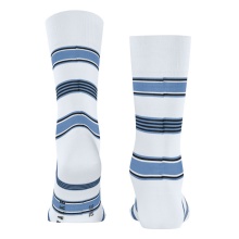 Falke Day Sock Crew Marina Stripe (Organic Cotton) white/blue Men - 1 Pair