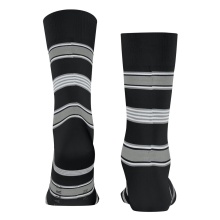 Falke Day Sock Crew Marina Stripe (Organic Cotton) black/white Men - 1 Pair