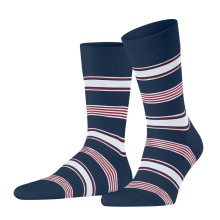 Falke Day Sock Crew Marina Stripe (Organic Cotton) royal blue/white Men - 1 Pair