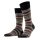 Falke Day Sock Crew Microblock (stylish elegant look, cotton) black/multicoloured Men - 1 Pair