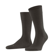 Falke Day Sock Crew Sensitive Berlin NEW (Merino wool outside, cotton inside) brown melange Men - 1 Pair