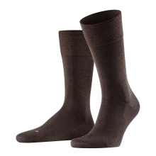 Falke Day Sock Crew Sensitive Berlin NEW (Merino wool outside, cotton inside) dark brown Men - 1 Pair