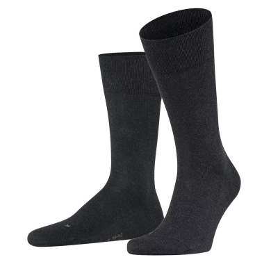 Falke Day Sock Crew Sensitive London NEW (pressure-free comfort waistband) anthracite grey Men - 1 Pair