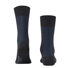 Falke Day Sock Crew Shadow (Business Sock made from mercerised cotton) anthracite grey Men - 1 Pair