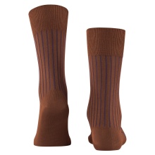 Falke Day Sock Crew Shadow (Business Sock made from mercerised cotton) brown Men's - 1 Pair