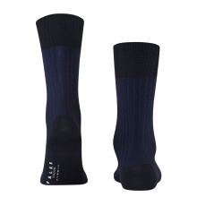 Falke Day Sock Crew Shadow (Business Sock made from Mercerised Cotton) navy blue Men's - 1 Pair