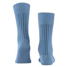 Falke Day Sock Crew Shadow (Business Sock made from mercerised cotton) light blue Men's - 1 Pair