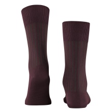 Falke Day Sock Crew Shadow (Business Sock made from mercerised cotton) burgundy men - 1 pair