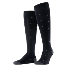 Falke Daily Sock Dot Knee Socks (Business Knee-High Socks, Soft Cotton) Anthracite Grey Men - 1 Pair