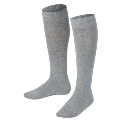 Falke Family Knee-High Socks (highest wearing comfort, sustainable) light grey Children - 1 Pair