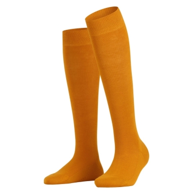 Falke Knee Socks Family (highest wearing comfort, sustainable) orange Women - 1 Pair