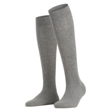 Falke Knee Socks Family (highest wearing comfort, sustainable) light grey Women - 1 Pair