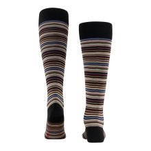 Falke Knee Socks Microblock (Cotton) grey/multicoloured Men - 1 Pair