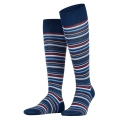 Falke Knee Socks Microblock (Cotton) blue/multicoloured Men - 1 Pair