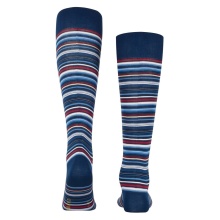 Falke Knee Socks Microblock (Cotton) blue/multicoloured Men - 1 Pair