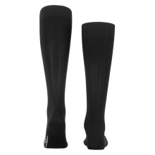 Falke Milano Knee-High Socks (elegant ribbed structure, cotton) black Men - 1 Pair